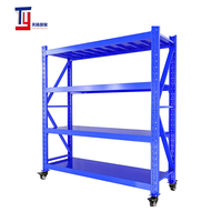 Support de rangement amovible multifonctionnel pour entrepôts Construction en acier et métal avec roues sans étagères en spirale Carton emballé