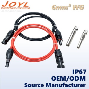 ขั้วต่อแผงโซลาร์เซลล์ JOYL Hollow Pin 6mm² รุ่น MC-<span class=keywords><strong>4</strong></span> ขนาด 30A แบบตัวผู้/ตัวเมีย <span class=keywords><strong>2</strong></span> แกน สายเคเบิล 6 มม. สำหรับระบบพลังงานแสงอาทิตย์  รองรับการเชื่อมต่อสายไฟ  มาตรฐาน IP67 - Product Image 1