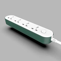 Multiprise industrielle universelle double couleur avec interrupteur simple, protection contre les surtensions et les surcharges, certifiée CE, garantie 2 ans, 2C