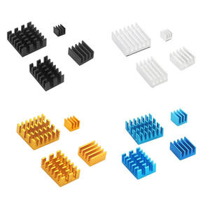 覆盆子皮4B散热器套装4件式铜铝中央处理器冷却胶，适用于2/3/4/3B + 兼容消费电子产品 - Product Image 2