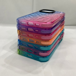 <span class=keywords><strong>Cover</strong></span> TPU con Motivo Diamantato Sfumato Colorato per <span class=keywords><strong>iPhone</strong></span> <span class=keywords><strong>11</strong></span> <span class=keywords><strong>Pro</strong></span> Max con Bordo in TPE e Assorbimento degli Urti con Cuscino d'Aria - Product Image 2