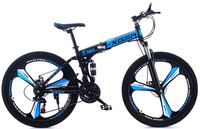 Vélo VTT pliable tout-terrain en acier avec freins à disque, 21, 24 ou 27 vitesses, roues de 26 pouces, pour la vente en gros