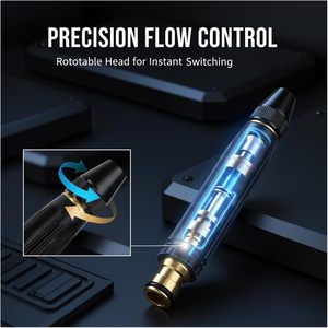 KQBNHV High Pressure Hose Nozzle Brass Car <b>Washer</b> Direct <b>Jet</b> Stream Garden Water Spray Head for Car Washing Patio Cleaning - Product Image 5