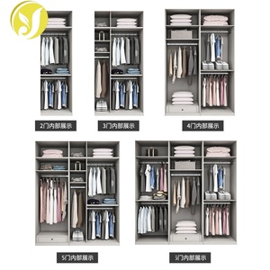Armadio Moderno Autoportante <span class=keywords><strong>in</strong></span> <span class=keywords><strong>Legno</strong></span> per Camera da Letto con Finitura Lucida UV e Combinazione di Armadietti - Product Image 4