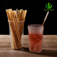 Sumkoka Vente en gros 100% pailles de canne à sucre biodégradables Paille de bagasse compostable écologique 6/8/12mm Paille jetable