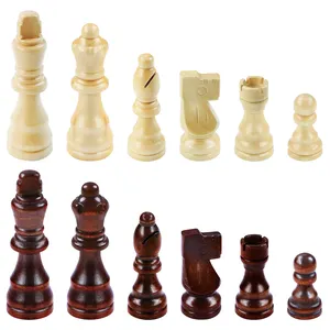 Factory 38cm 15 Inch Magnetic Folding Walnut Maple Travel Chess Set Wooden Chess Board Set With Extra Queen Pieces