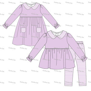 Enfant en bas âge fille vêtements coton pater col pan bébé filles robes 2-12 enfants vêtements enfants filles robes Saint Valentin - Product Image 4