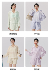 เสื้อโค้ทสำหรับผู้หญิงและน้ำหนักเบามีซิปรูดเต็มรูปแบบเสื้อกีฬาสำหรับใส่กลางแจ้งโลโก้ออกแบบได้ตามต้องการ - Product Image 5