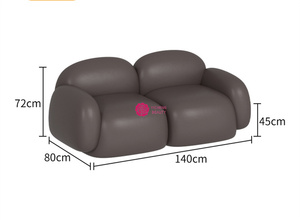 Yicheng Beauty Venta caliente Cafe bar Booth Área de ocio Recepción Silla de comedor doble Silla de sofá de espera para la venta - Product Image 4