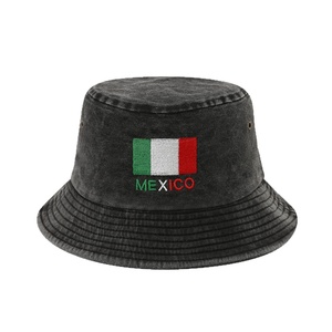 Nuevos Sombreros de Pescador Lavables, Plegables, a Rayas, 100% Algodón, para Hombre y Mujer, con Bordado de Banderas y Protección Solar - Product Image 5