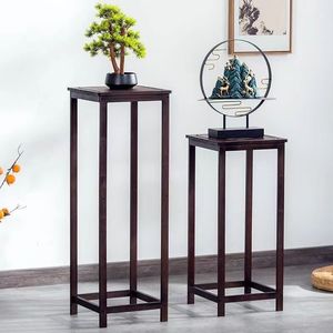 Support à fleurs sur pied en bois massif, style chinois, luxe léger, pot de fleurs haut de gamme, étagère de rangement haute, pour intérieur - Product Image 3