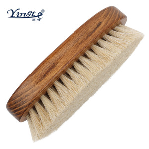 Yinste Wooden <b>Cleaning</b> <b>Brush</b> With Wool Bristles Oval Shape For Furniture Dusting And Stain Removal - Product Image 2