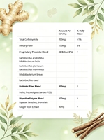 Probiotiques 40 Milliards UFC pour la Santé Intestinale, Capsules avec 6 Souches de Lactobacillus et Bifidobacterium, enrichies en Racine de Gingembre et Extrait de Réglisse