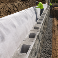 Tissu filtrant géotextile non tissé en polypropylène pour drainage, filtration, séparation et couche de protection