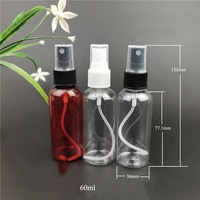 Pulvérisateur à brume transparent LELOTE, flacon pulvérisateur en plastique, 30 ml, 50 ml, 60 ml, 100 ml, bouteilles en PET recyclables, impression d'écran, pulvérisateur à pompe