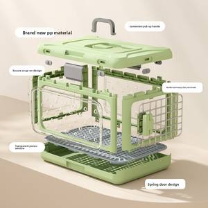 Bolsa de Viaje Plegable y Portátil <span class=keywords><strong>para</strong></span> Mascotas, Rectangular, de PP, con Botón a Presión, <span class=keywords><strong>para</strong></span> Uso en Coche, Avión y Exteriores, Transpirable, Modelo 005 - Product Image 5