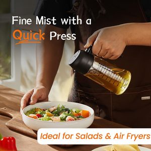 Fabrika Doğrudan Tedarik Cam Yağ Spreyi Ev Mutfak İki Amaçlı Atomize Sprey Şişesi Otomatik Açılıp Kapanan - Product Image 4
