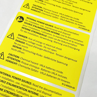 Autocollants personnalisés carrés en vinyle pour machines, étiquettes de sécurité et de signalisation de danger pour véhicules électriques