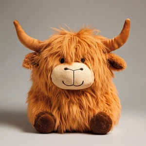 Peluche de Vaca de Gran Tamaño, Peluche de Vaca de las Tierras Altas Escocesas, Lindos Animales de Peluche Realistas, Peluche de Animales de <span class=keywords><strong>Granja</strong></span> Suaves - Product Image 6