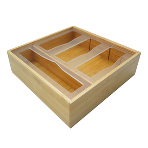 Storage Container Drawer Storage Box Bamboo Ziplock Bag Organizer New Design Ziplock Bag Storage Organizer