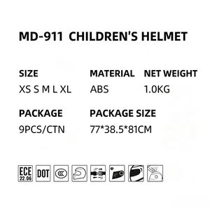 Casco Integrale per Bambini Stile Street MD-911 Certificato DOT con Chiusura Rapida e Fodera in <span class=keywords><strong>Cotone</strong></span> Rimovibile per Tutte le Stagioni - Product Image 4