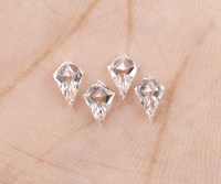 OM GEMS Diamant de laboratoire cultivé 0,35 CT Couleur E-F 4,0x2,7 Taille Kite Perforé au laser Diamant de mêlée non monté pour la fabrication de bijoux