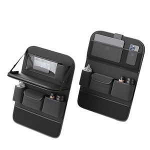 Sac de rangement en cuir pour dossier de siège de <span class=keywords><strong>voiture</strong></span> avec organisateur suspendu pour les sièges avant/arrière, petite table et gadgets essentiels pour la <span class=keywords><strong>voiture</strong></span> - Product Image 5
