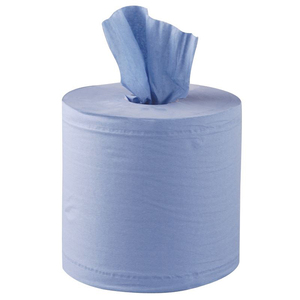 1ply 2ply Blue Color Center-<strong>Pull</strong> Paper Towel <strong>Roll</strong> for Cleaning Centre Feed/side <strong>Pull</strong>/auto Cut - Product Image 3