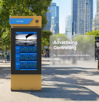 Téléviseur LCD LENZ 55 pouces Full HD 16:9 avec processeur vidéo LED, affiche vidéo numérique pour la publicité extérieure aux arrêts de bus