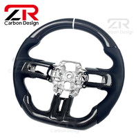 Volant de direction en fibre de carbone personnalisé sport pour Ford Mustang, accessoires intérieurs de voiture