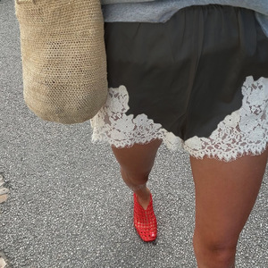 King Mcgreen <span class=keywords><strong>Shorts</strong></span> in raso di seta Vintage con rifiniture in pizzo Mini <span class=keywords><strong>Micro</strong></span> <span class=keywords><strong>Shorts</strong></span> setosi a vita alta Coquette Slip pigiami da salotto - Product Image 5
