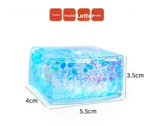 JY Juguete Antiestrés de Diseño Lindo y Popular, TPR, para Estudiantes de Primaria, Cubo de Hielo con Sirope de Cielo Estrellado, de Rebote Lento - Product Image 6