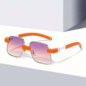 Gafas de Sol Personalizadas con Logotipo, Retro 2025, Montura de Doble Color Degradado, Protección UV400, Metálicas, Poligonales, Cuadradas, para Hombre y Mujer - Product Image 1