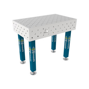 Banco de soldadura SteelPlus INOX GPPH 1x0,6 m, 12mm de espesor, 16mm agujeros, rejilla diagonal - Product Image 1