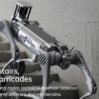 Robot industriel à roues pour l'inspection logistique et les opérations sur terrains complexes B2W