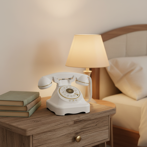 Téléphone <span class=keywords><strong>Bluetooth</strong></span> Rétro Vintage Filaire avec Assistant Vocal, Décoration de Bureau Style Ancien pour Smartphone et Maison - Product Image 6