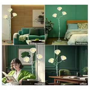New Eye Caring LED <b>Bedside</b> <b>Lamp</b> with Iron Body Modern Design Touch Control Dimmable Bulbs Vintage Flower Shade Home Desk <b>Lamp</b> - Product Image 5