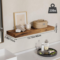Étagères murales flottantes robustes pour salle de bain, gain de place, décoration intérieure, présentoir, petites étagères de 15,8 pouces, lot de 2