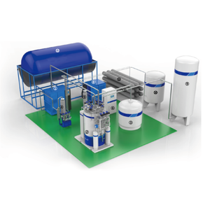 Unité de liquéfaction d'hélium industrielle 40-70L/h, système de récupération d'hélium haute pureté monté sur châssis avec moteur pour l'aérospatiale - Product Image 4