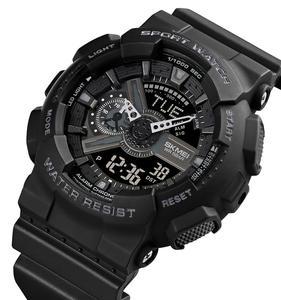 Reloj Digital de moda <span class=keywords><strong>juvenil</strong></span> SKMEI para hombre, relojes de pulsera dobles impermeables a prueba de golpes, reloj <span class=keywords><strong>despertador</strong></span> con cronógrafo LED, relojes para hombre, hora fresca - Product Image 2
