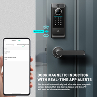 Kunci Pintu Pintar dengan Kamera, Sidik Jari, Kata Sandi, Kartu IC, Bel Pintu, Interkom Video, Aplikasi Tuya TTLock, WiFi, Kunci Digital untuk Kantor