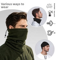 Cache-cou polaire léger et ajustable, coupe-vent, cache-visage d'hiver pour le ski, le cyclisme et les trajets quotidiens, faible MOQ, commande d'essai pour les vendeurs