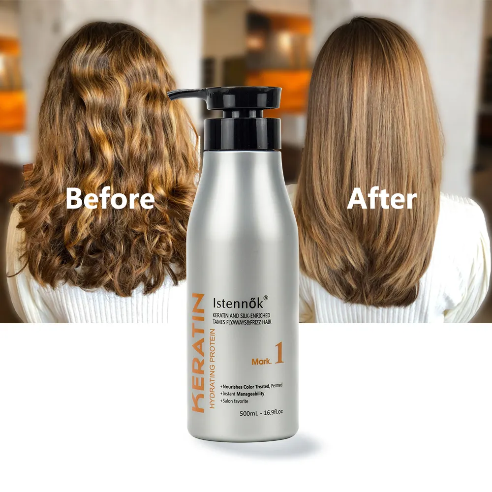 Kostenlose Formaldehyd-Haar-Erholungskeratininbehandlung hydratisierendes Protein-Typ reparatur beschädigtes Haar Ausblasen Keratin für grobe Haare