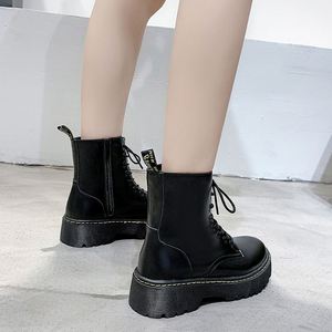 Stivali da <span class=keywords><strong>Donna</strong></span> con Suola Spessa e Caviglia Alta, Stile Punk Classico, Allacciatura alla Moda, Vendita Diretta dalla Fabbrica - Product Image 6