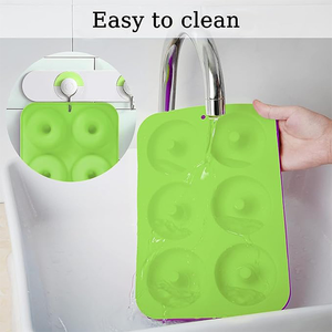 Baru di pasar cetakan silikon kue donat cetakan roti makanan penutup DIY Macaron lingkaran alat kue cetakan silikon - Product Image 4