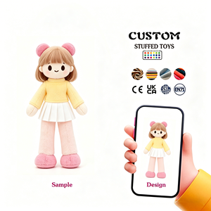 Bambola di Peluche Ragazza dai Capelli Blu con Due Coda di Cavallo, Vendita Diretta dalla Fabbrica, Alta Qualità Realistica, Giocattolo Personalizzato - Product Image 2