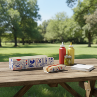 Custom Disposable Korean Corn Hot Dog Box Lunch Dessert Egg Drop Sandwich Paper <strong>Packaging</strong> Drawer Box for Food