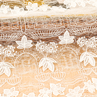 Tissu de dentelle de tulle broderie haut de gamme 3d fleur tissu de dentelle 3d de luxe avec séquence