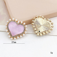 Assortiment de décorations métalliques pour chaussures, formes variées (cœurs, étoiles, fleurs) pour chaussures perforées DIY