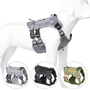 Military Style Dog Tactical Harness Military Style Perfectly Fits The Dogs Body And Is Comfortable To Wear